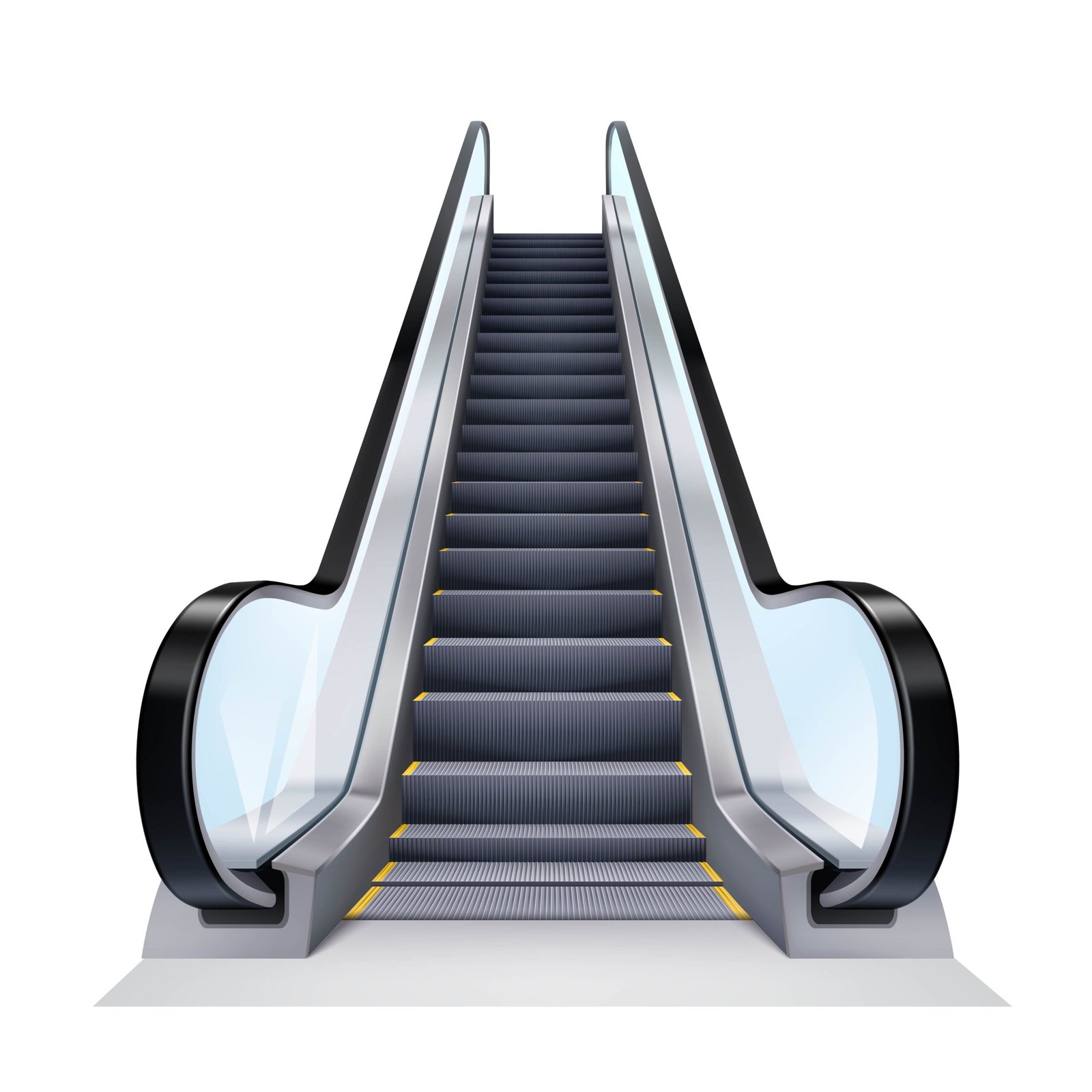 Home realistic escalator illustration